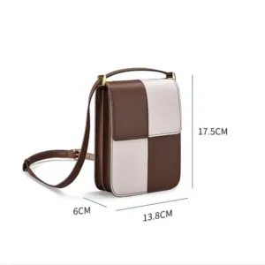 Modern Brown & Ivory Prism Women's Hand Bag